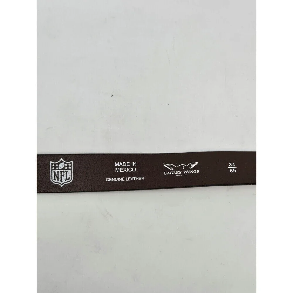 NWT NFL DALLAS COWBOYS FOOTBALL BROWN LEATHER BELT STARS EAGLES WINGS MEN 34